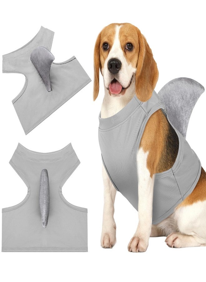 Clysee 2 Pcs Halloween Dog Shark Costumes Fish Fin Dog Costume for Dogs Puppy Cosplay Birthday Party Outfit (X-Large) - Image 1